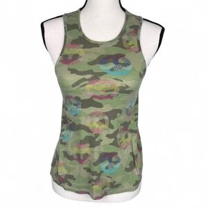 Y2K Camo Peace Sign Tank Top